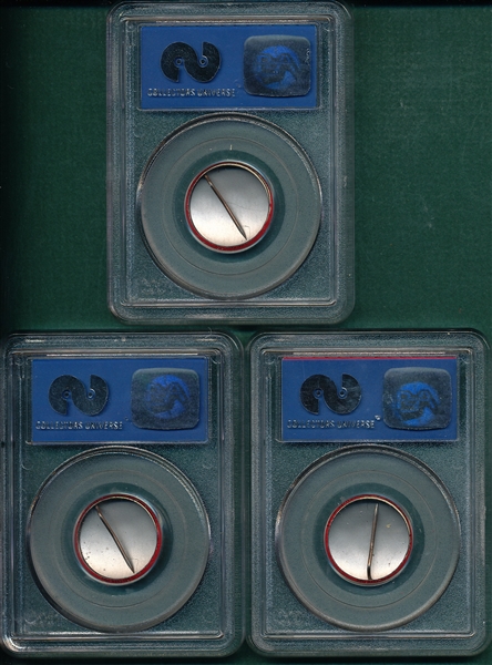1964 Green Duck Co. Beatles Lot of Mini Button Pins (3) PSA 9
