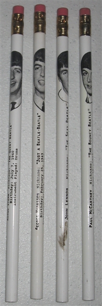 Beatles Pencils Lot of (4) 