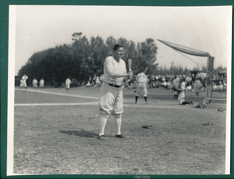 1930s Babe Ruth Spring Training Photo, On Grass