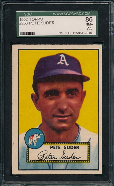 1952 Topps #256 Pete Suder SGC 86