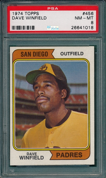 1974 Topps #456 Dave Winfield PSA 8 *Rookie*
