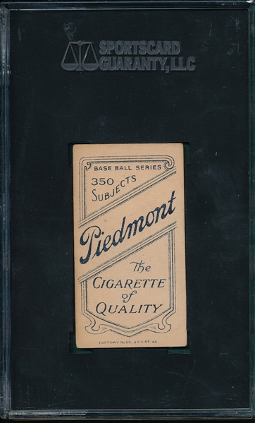 1909-1911 T206 Clymer Piedmont Cigarettes SGC 60