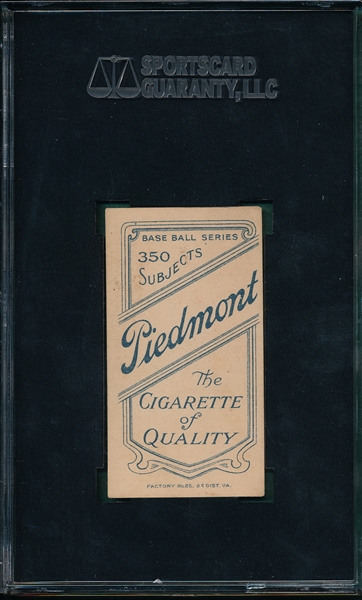 1909-1911 T206 Schlafly Piedmont Cigarettes SGC 60