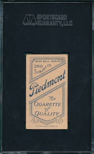 1909-1911 T206 Wright Piedmont Cigarettes SGC 60