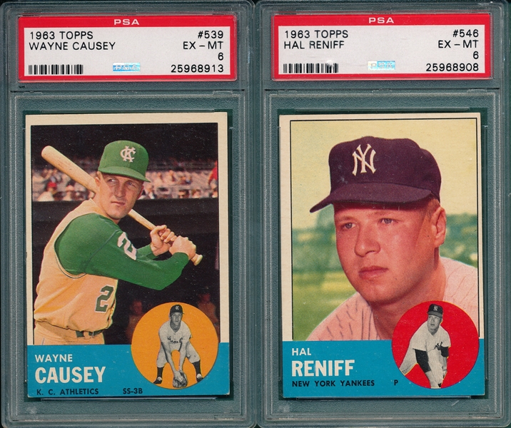 1963 Topps Lot of (5) High Numbers W/ Causey PSA 