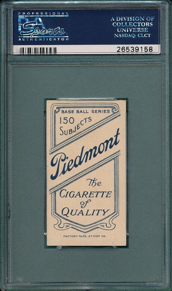 1909-1911 T206 Pattee Piedmont Cigarettes PSA 4
