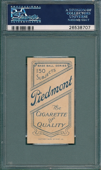 1909-1911 T206 O'Leary, Portrait, Piedmont Cigarettes PSA 5