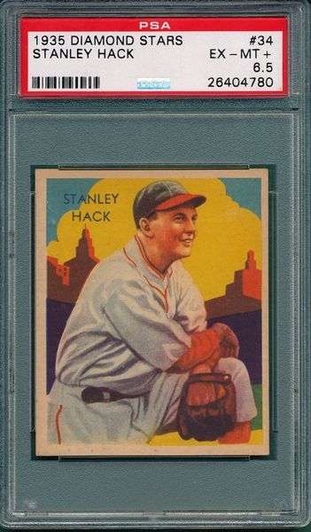 1934-36 Diamond Stars #34 Stanley Hack PSA 6.5