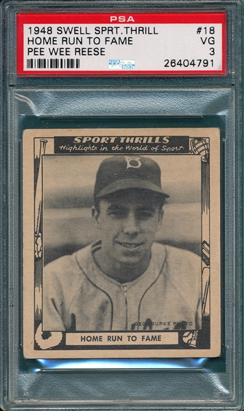 1948 Swell #18 Pee Wee Reese, Sport Thrills PSA 3