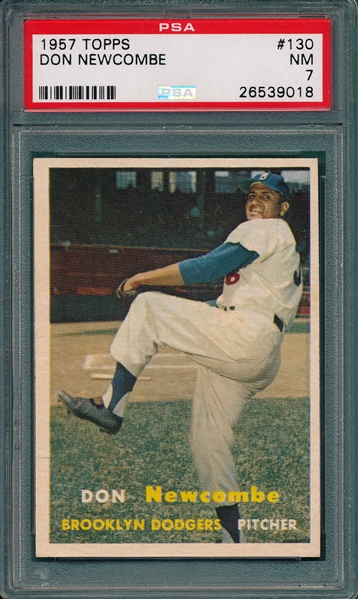 1957 Topps #130 Don Newcombe PSA 7