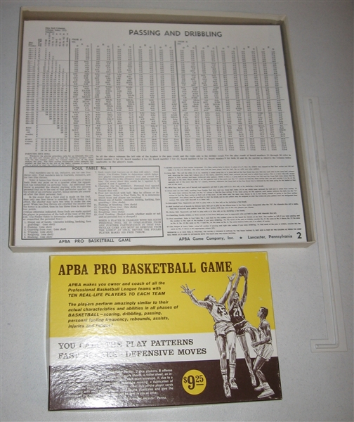 1966-67 APBA Basketball Game Complete