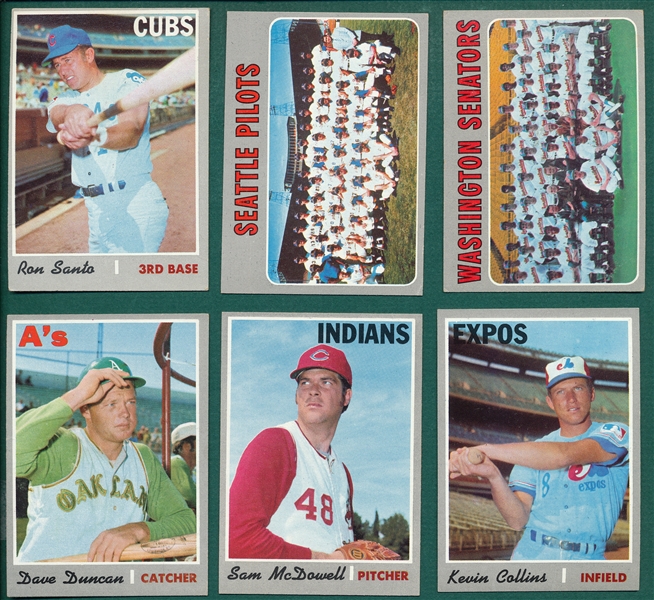 1970 Topps Lot of (60) High Numbers W/ Santo