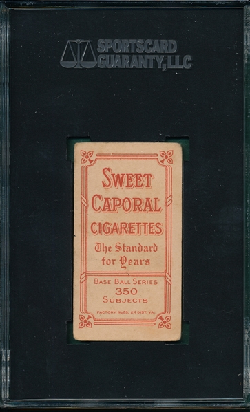 1909-1911 T206 Bradley, Batting Sweet Caporal Cigarettes SGC 40 
