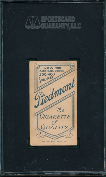 1909-1911 T206 Doolan, Batting, Piedmont Cigarettes SGC 45