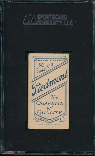 1909-1911 T206 Herzog, NY, Piedmont Cigarettes SGC 50