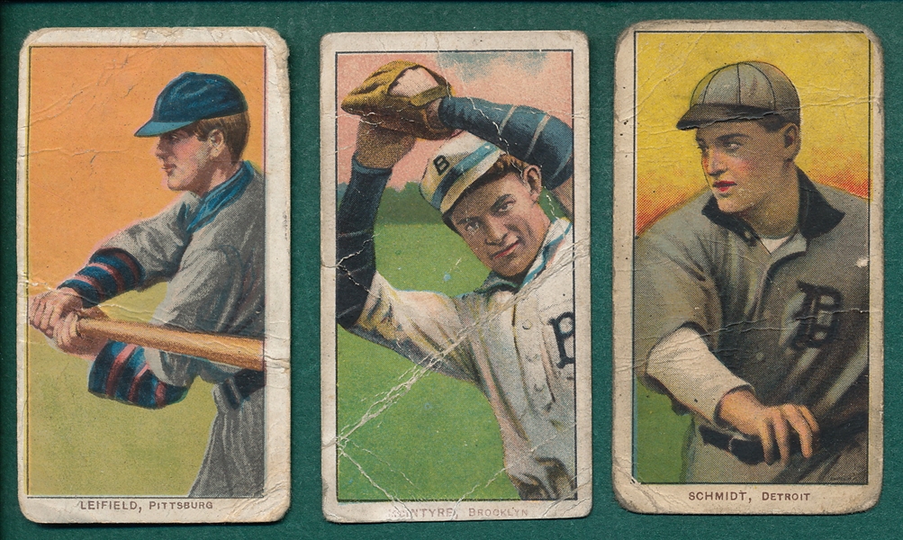 1909-1911 T206 Schmidt, McIntyre & Leifeld, Lot of (3)
