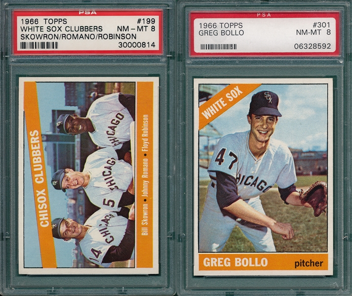 1966 Topps Lot of (6) W/ #199 WS Clubbers PSA 8