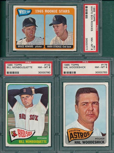 1965 Topps Lot of (5) W/ #476 O'Dell PSA 8