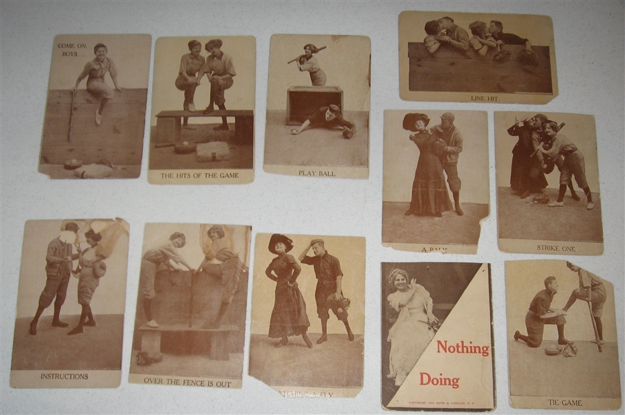1910s Baseball Postcards Lot of (14) W/ Women