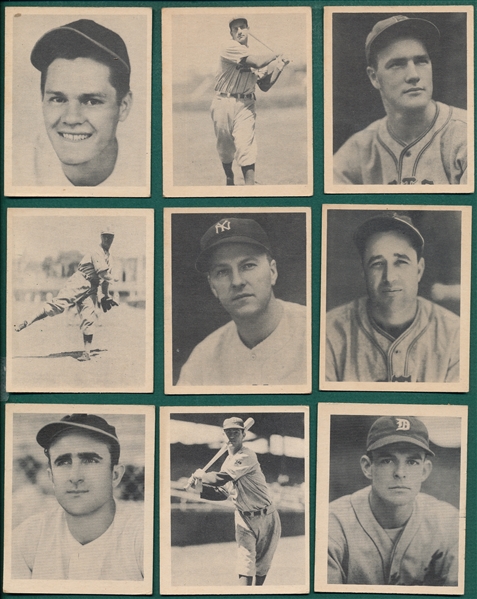 1939 Play Ball Lot of (9) W/ #67 Joost, *Crease Free*