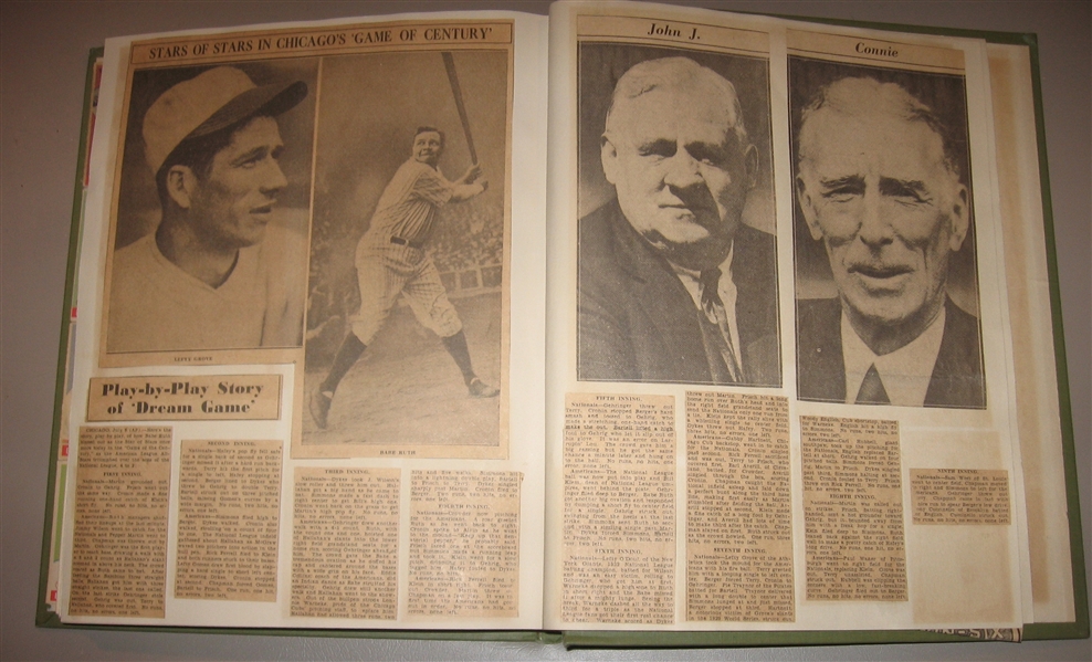 1930s Philadelphia Athletics Scrapbook W/ 33 Goudey HOfers