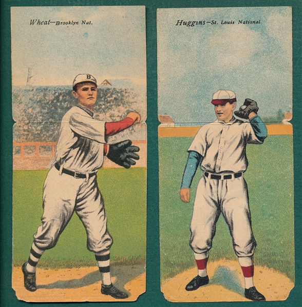 1911 T201 Bresnahan/Huggins & Bergen/Wheat Mecca Cigarettes (2) Card Lot