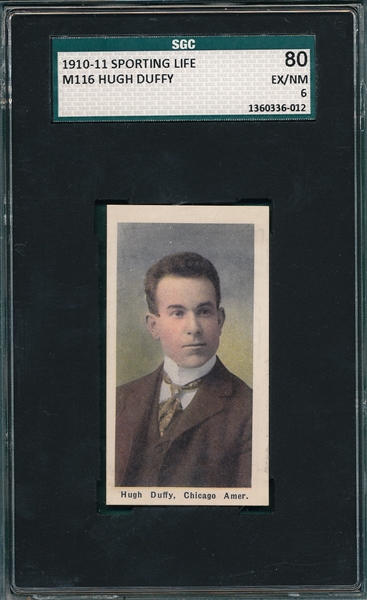 1910-11 M116 Hugh Duffy Sporting Life SGC 80