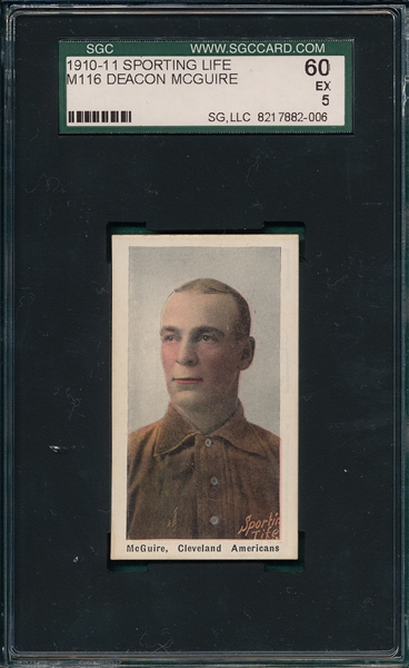 1910-11 M116 Deacon McGuire Sporting Life SGC 60