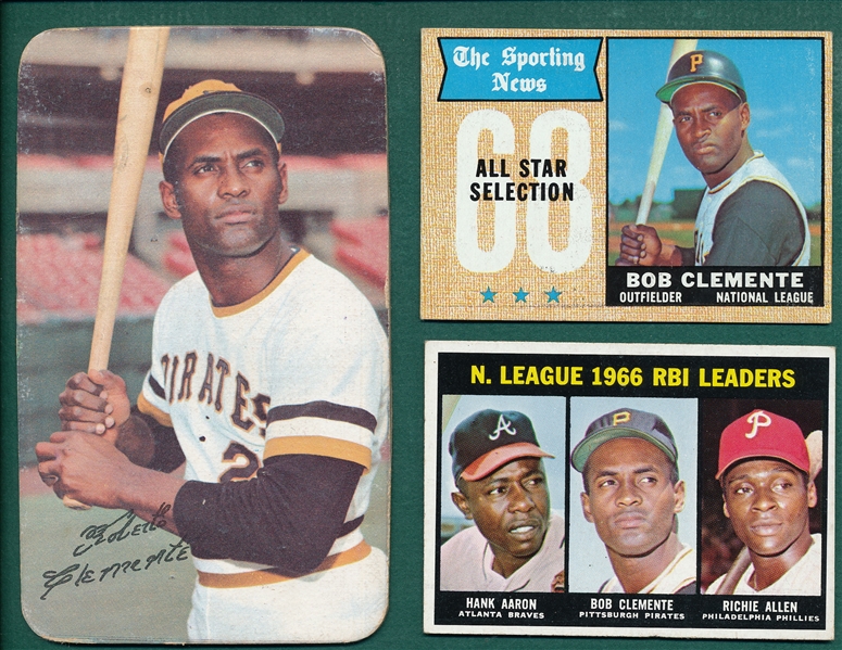 1967-72 Topps Lot of (7) Roberto Clemente 