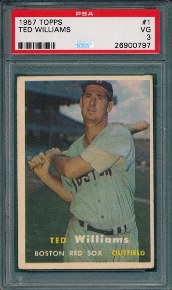 1957 Topps #1 Ted Williams PSA 3