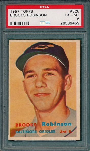 1957 Topps #328 Brooks Robinson PSA 6 *Rookie*