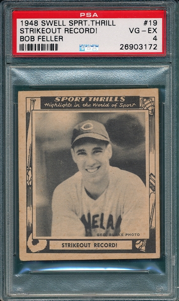 1948 Swell Sport Thrill #19 Bob Feller PSA 4