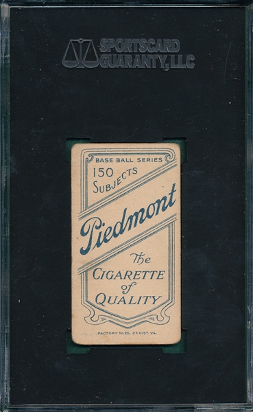 1909-1911 T206 Marquard, Hands at Thighs, Piedmont Cigarettes SGC 35