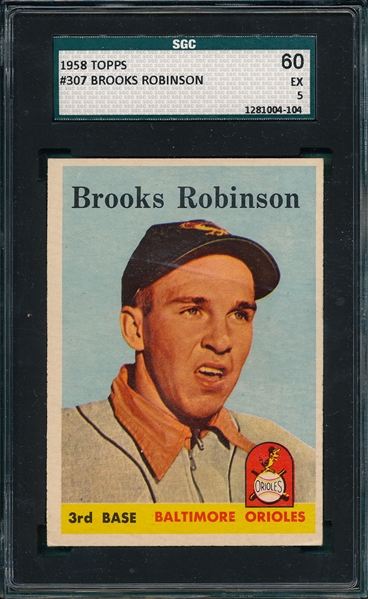 1958 Topps #307 Brooks Robinson SGC 60
