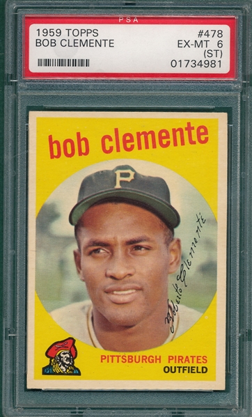 1959 Topps #478 Bob Clemente PSA 6 (ST)