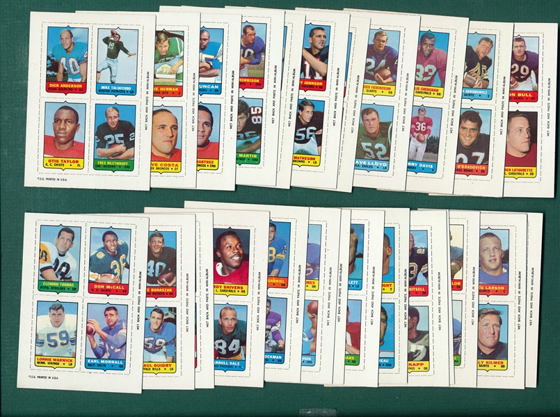 1969 Topps FB 4 in 1 Lot of (34) W/ Sayers