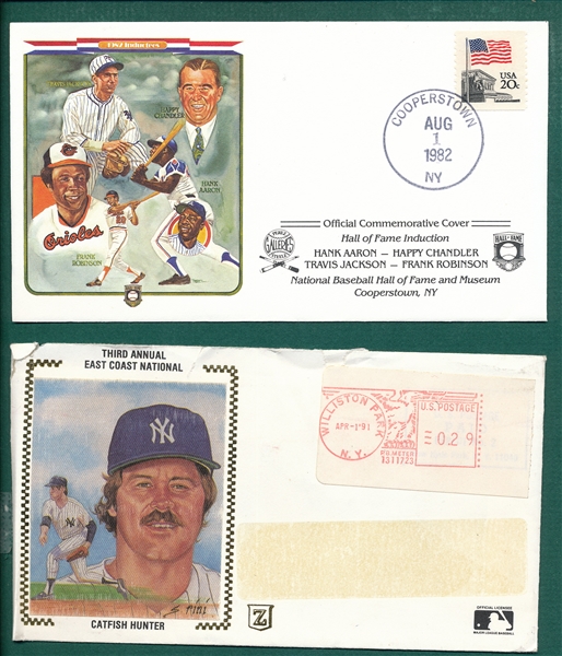 1980s Baseball Hall of Fame First Day Issue Envelopes Lot of (4) W/ Ruth