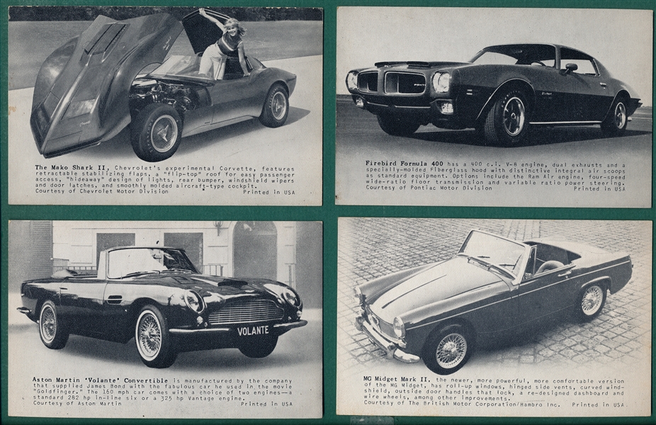 1970s Exhibits Sports Cars Complete Set (24)