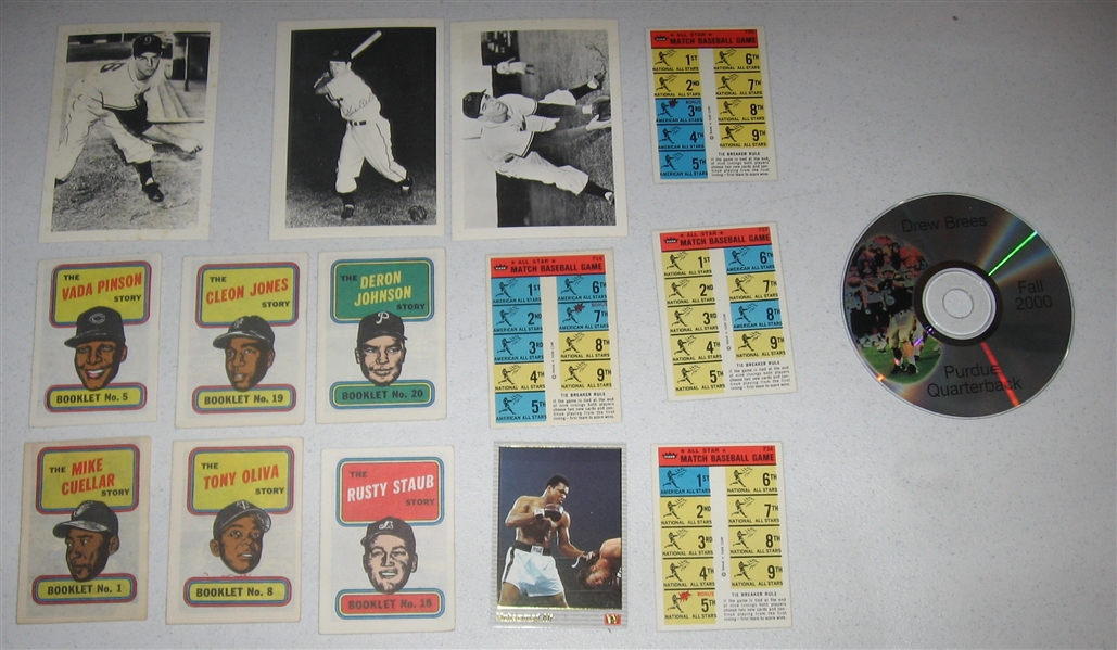 1954-1990s Grab Bag of Misc. Sports Lot of (70) W/ Ali. Gretzky & Clemete