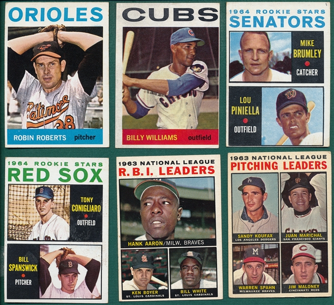 1964 Topps Lot of (125) W/ Billy Williams