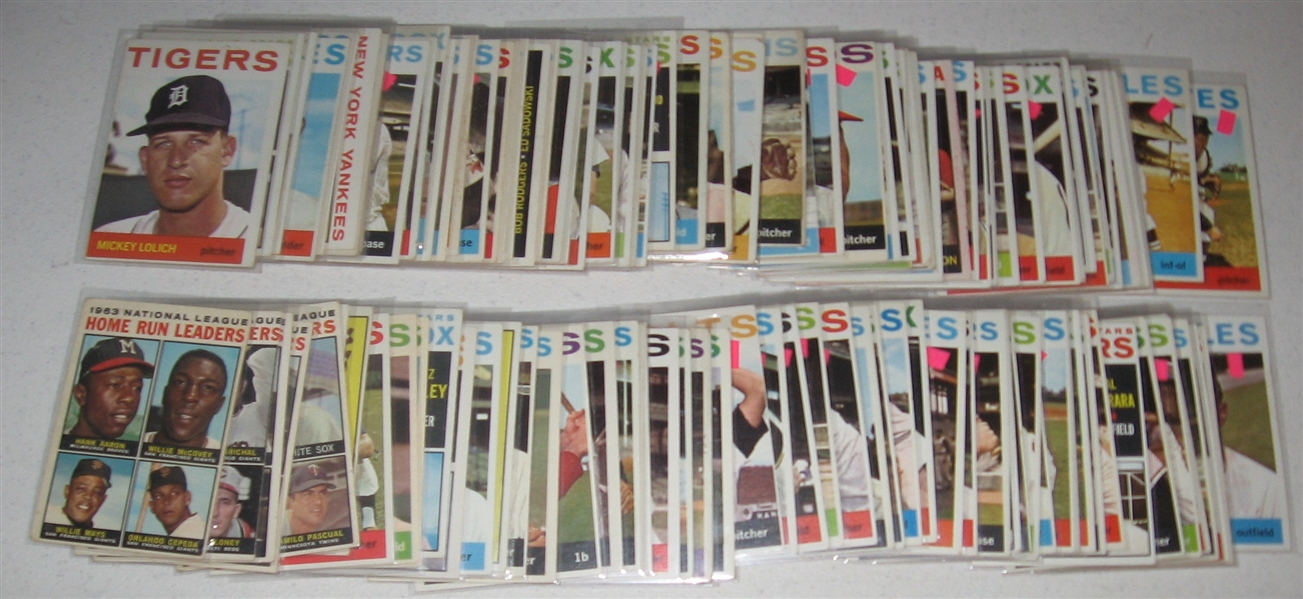 1964 Topps Lot of (125) W/ Billy Williams