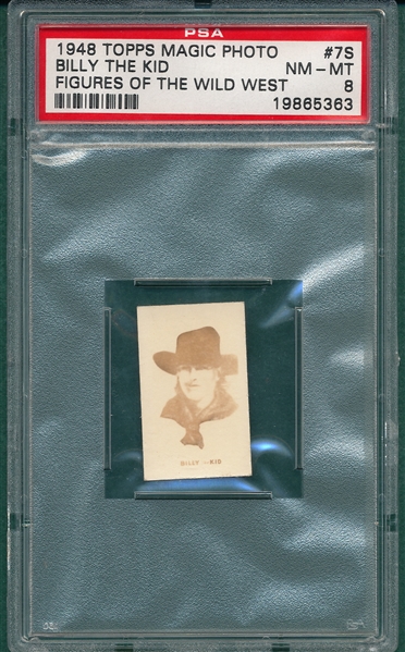 1948 Topps Magic Photo Wild West #7S Billy the Kid PSA 8 *Highest Graded*