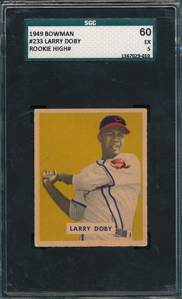 1949 Bowman #233 Larry Doby SGC 60 *Hi #* *Rookie*