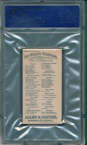 1888 N29 Jimmy Ryan Allen & Ginter Cigarettes PSA 5