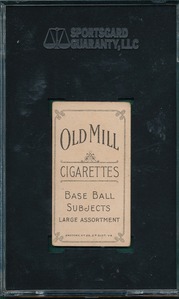 1909-1911 T206 Berger Old Mill Cigarettes SGC 50