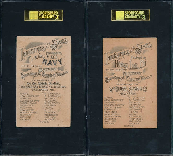 1889 N117 Industries of the States Pennsylvania & Maryland, Lot of (2) SGC 