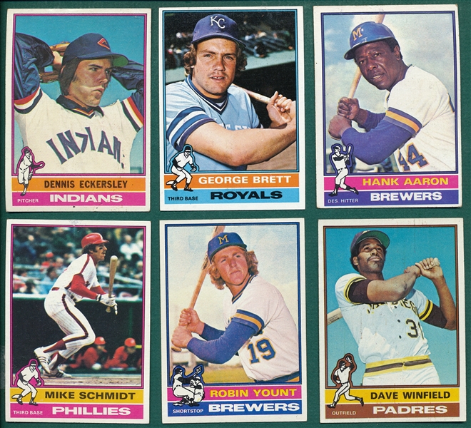 1976 Topps Baseball Complete Set (660) Plus Traded W/ Eckersley, Rookie