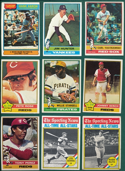 1976 Topps Baseball Complete Set (660) Plus Traded W/ Eckersley, Rookie