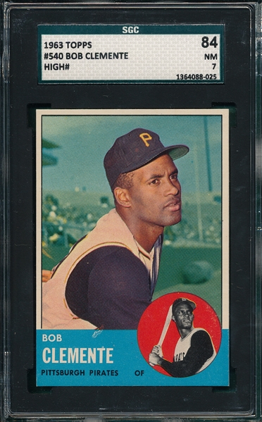 1963 Topps #540 Bob Clemente SC 84 *SP*