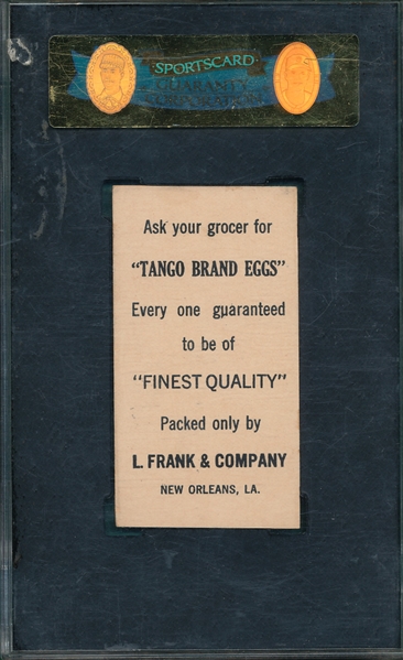 1916 Tango Eggs Bob Bescher SGC 70